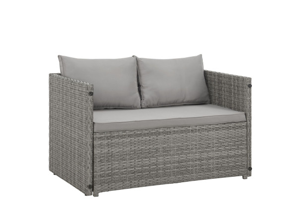 2 in 1 Polyrotan Loungeset Jamaika - Grijs – foto 13 – kavel bij XL Auctions