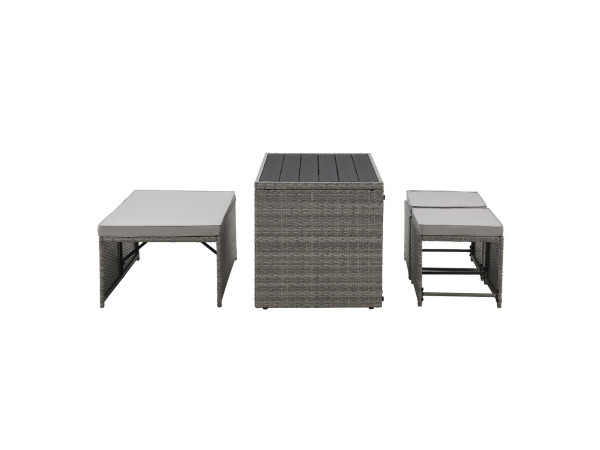 2 in 1 Polyrotan Loungeset Jamaika - Grijs – foto 14 – kavel bij XL Auctions