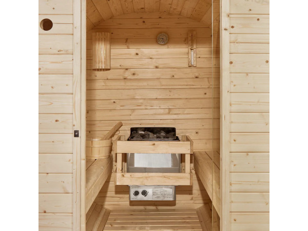 Barrelsauna Spitsbergen- 3,6 - 8 kW - 191x193x180 cm – foto 13 – kavel bij XL Auctions