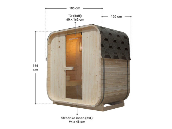 Barrelsauna Nolvik - 120x185x194 cm – foto 7 – kavel bij XL Auctions