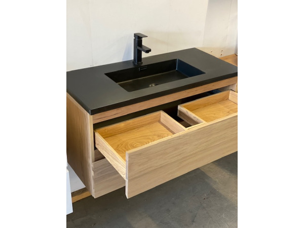 Casajoy Eiken badkamermeubel 100cm – foto 2 – kavel bij XL Auctions
