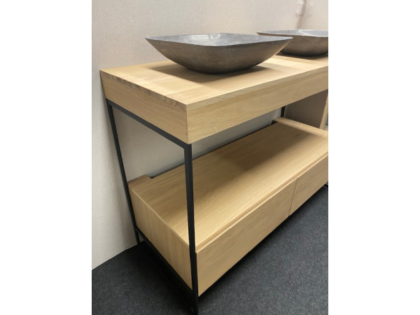 Casajoy Vrijstaand Houten Badkamermeubel 125cm – foto 2 – kavel bij XL Auctions
