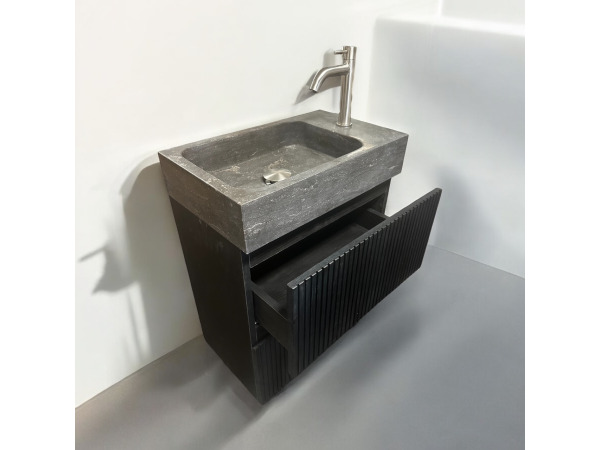 Casajoy Compact Badkamermeubel Zwart 50cm – foto 4 – kavel bij XL Auctions