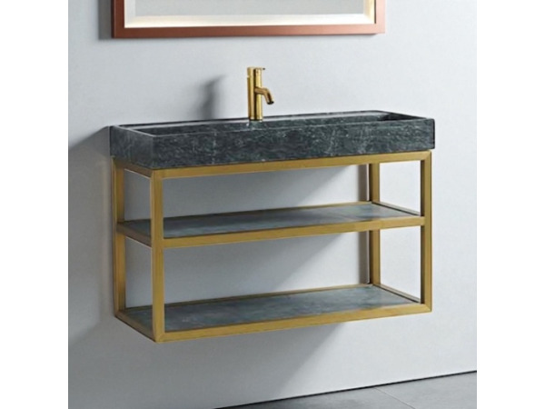 Casajoy RVS Badkamermeubel Gold 100cm – foto 2 – kavel bij XL Auctions