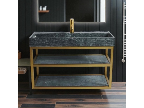 Casajoy RVS Badkamermeubel Gold 100cm – foto 3 – kavel bij XL Auctions