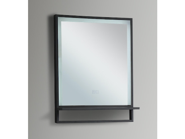Casajoy LED spiegel zwart RVS met planchet 80cm – foto 2 – kavel bij XL Auctions