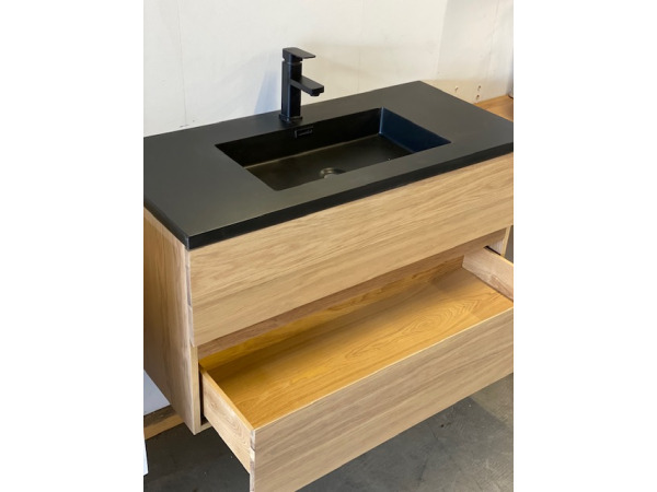 Casajoy Eiken badkamermeubel 100cm – foto 3 – kavel bij XL Auctions