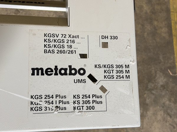 Metabo onderstel UMS – foto 4 – kavel bij XL Auctions
