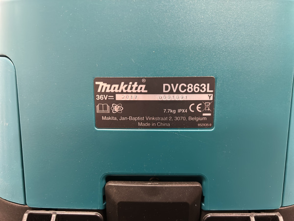 Makita accu stofzuiger 2x18V body DVC863LZ – foto 10 – kavel bij XL Auctions