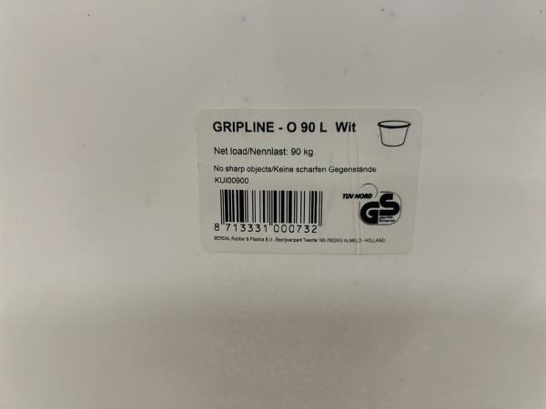 10x Gripline-O speciekuip 90L wit met 4 grepen – foto 6 – kavel bij XL Auctions