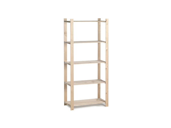 4x Practo houten opbergrek 175x80x40cm Woody Rack – kavel bij XL Auctions