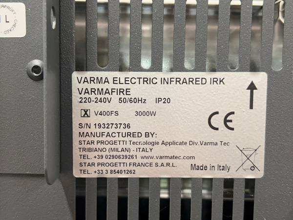 Varma infrarood verwarming 400F – foto 6 – kavel bij XL Auctions