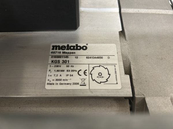 Metabo afkort- en verstekzaag 1600W KGS 301 – foto 7 – kavel bij XL Auctions