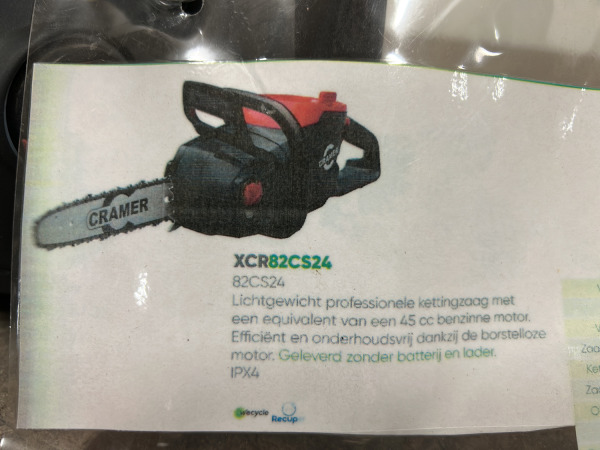 Cramer accu kettingzaag 82V body 82CS24 – foto 5 – kavel bij XL Auctions