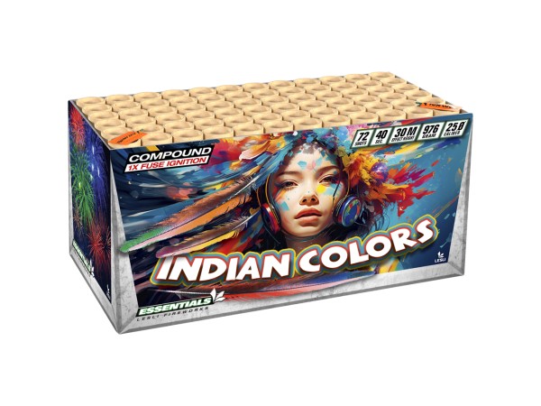 Indian Colors (04344) 72 Shots Compound Vuurwerk