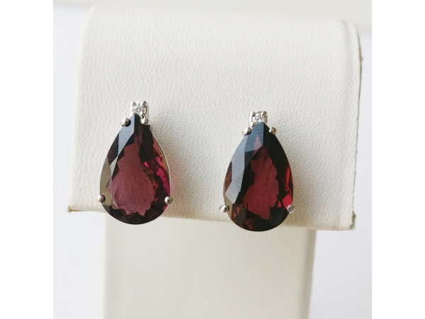 7.23ct Tourmaline and Diamond Earrings