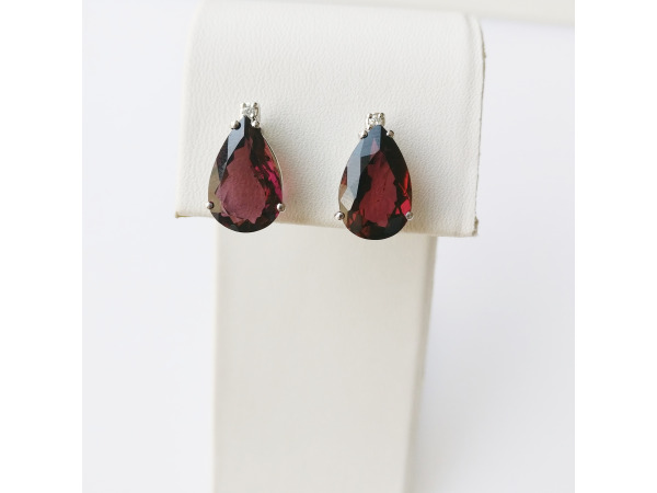 7.23ct Tourmaline and Diamond Earrings – foto 2 – kavel bij XL Auctions