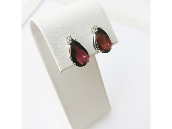 7.23ct Tourmaline and Diamond Earrings – foto 3 – kavel bij XL Auctions