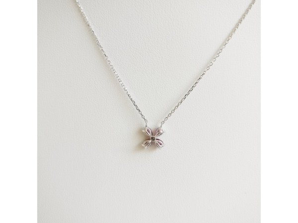 0.63ct Ruby and Diamond Necklace with Pendant – foto 5 – kavel bij XL Auctions