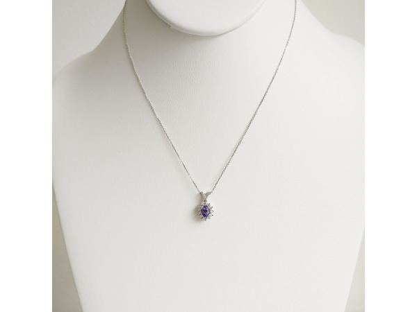 1.18ct Tanzanite and Diamond Necklace with Pendant – foto 2 – kavel bij XL Auctions