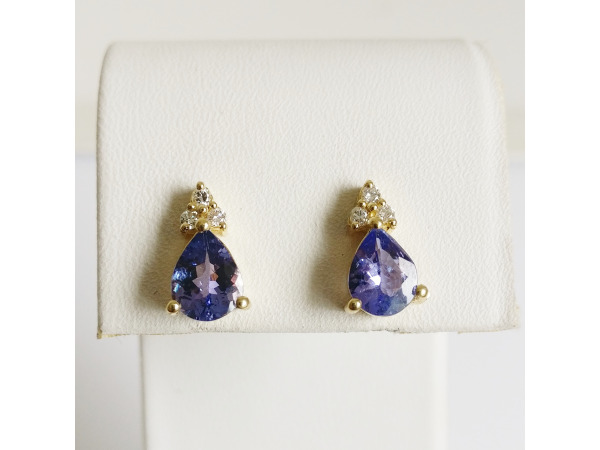 2.16ct Tanzanite and Diamond Earrings