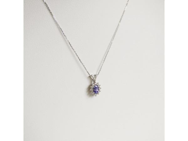 1.18ct Tanzanite and Diamond Necklace with Pendant – foto 3 – kavel bij XL Auctions