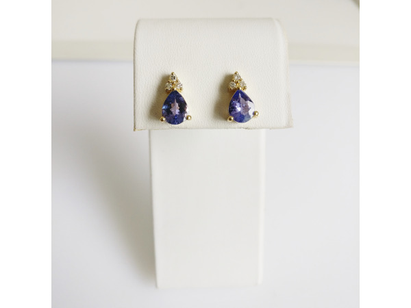 2.16ct Tanzanite and Diamond Earrings – foto 2 – kavel bij XL Auctions