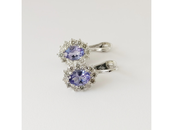 2.64ct Tanzanite and Diamond Earrings – foto 2 – kavel bij XL Auctions