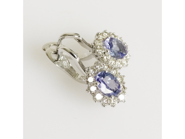 2.64ct Tanzanite and Diamond Earrings – foto 4 – kavel bij XL Auctions