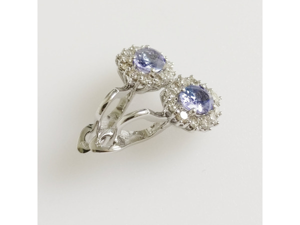 2.64ct Tanzanite and Diamond Earrings – foto 5 – kavel bij XL Auctions