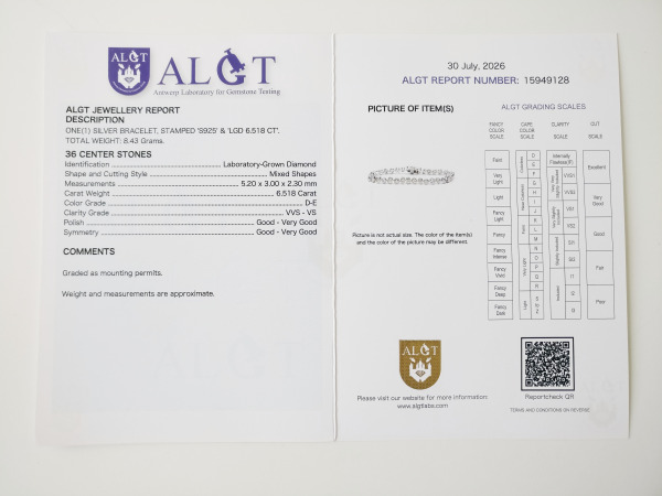 6.52ct Lab Grown Diamond Bracelet – foto 7 – kavel bij XL Auctions