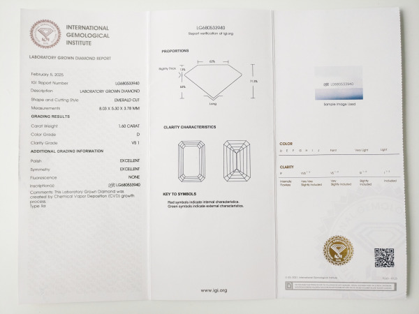 1.60ct Lab Grown Diamond Ring – foto 5 – kavel bij XL Auctions