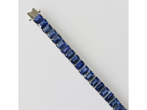 32.90ct Lab Grown Sapphire Bracelet – foto 5 – kavel bij XL Auctions