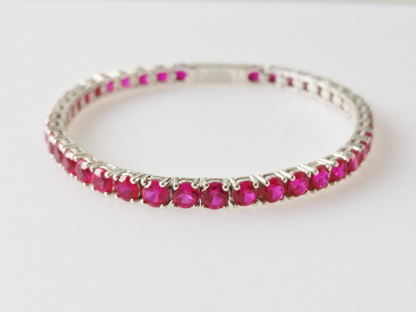 14.14ct Lab Grown Ruby and  Bracelet