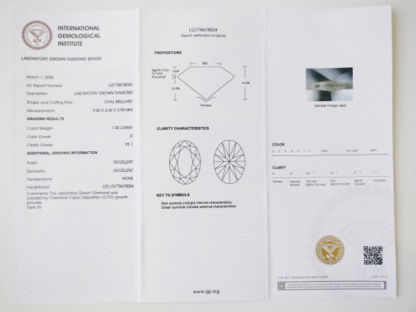 1.50ct Lab Grown Diamond Ring – foto 6 – kavel bij XL Auctions