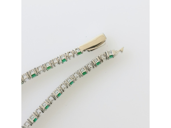 4.31ct Lab Grown Emerald and Lab Grown Diamond Bracelet – foto 6 – kavel bij XL Auctions