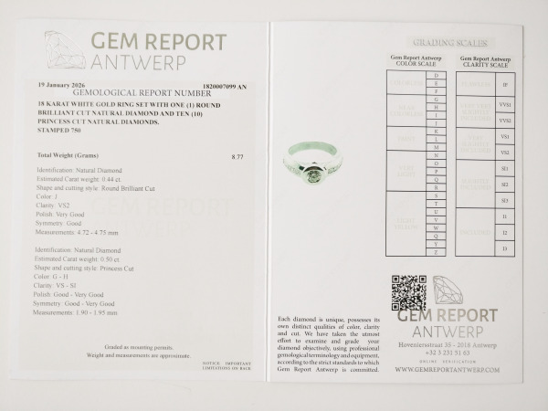 0.94ct Diamond Ring – foto 7 – kavel bij XL Auctions