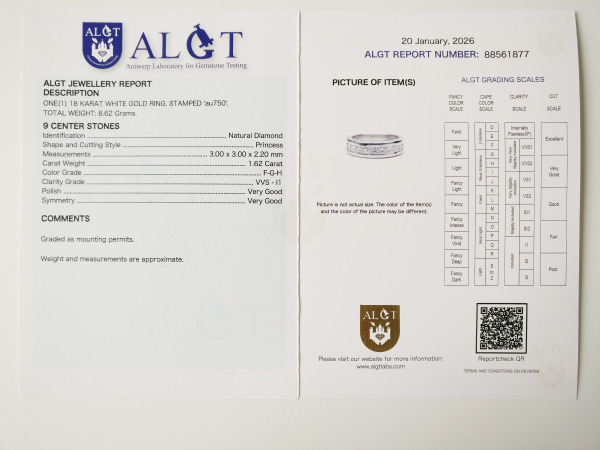 1.62ct Diamond Ring – foto 7 – kavel bij XL Auctions