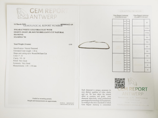 1.32ct Diamond Bracelet – foto 6 – kavel bij XL Auctions