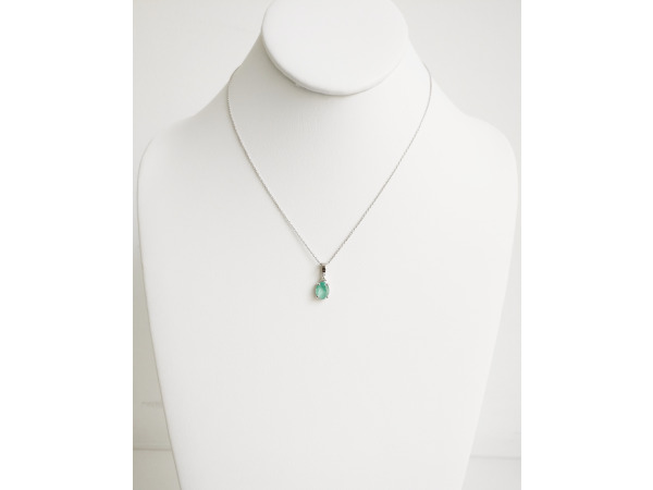 1.29ct Emerald and Diamond Necklace with Pendant – foto 3 – kavel bij XL Auctions