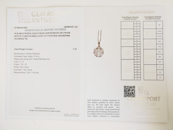 2.04ct Diamond Necklace with Pendant – foto 7 – kavel bij XL Auctions