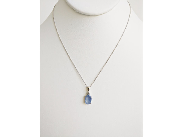 3.85ct Sapphire and Diamond Necklace with Pendant – foto 2 – kavel bij XL Auctions