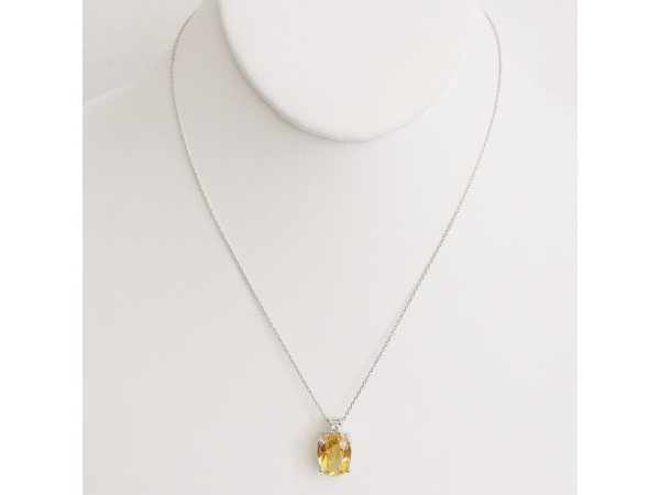 5.73ct Citrine and Diamond Necklace with pendant – foto 3 – kavel bij XL Auctions
