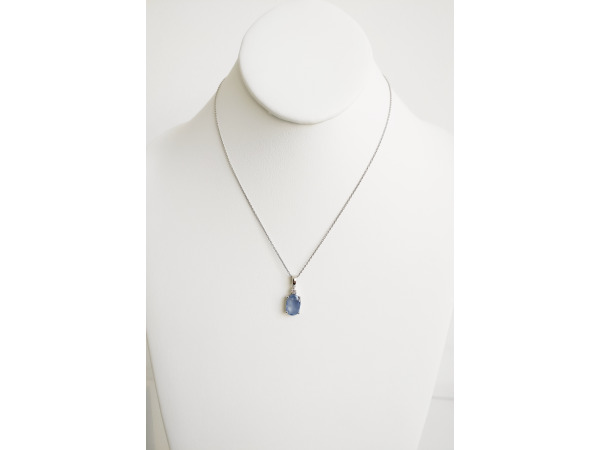 3.85ct Sapphire and Diamond Necklace with Pendant – foto 3 – kavel bij XL Auctions