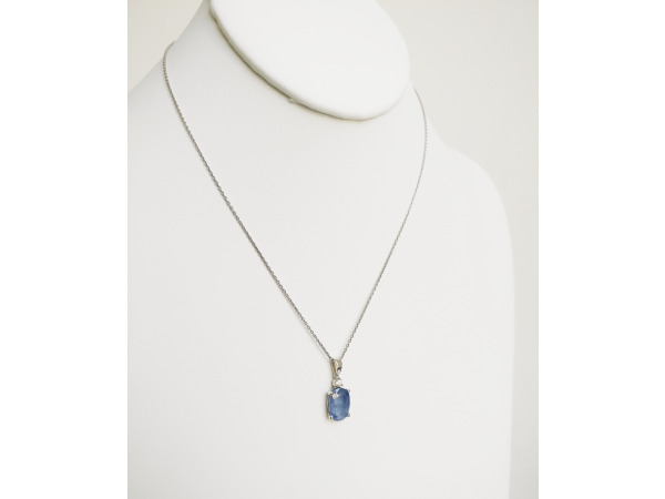 3.85ct Sapphire and Diamond Necklace with Pendant – foto 5 – kavel bij XL Auctions
