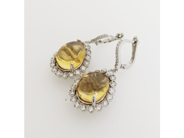15.13ct Citrine and Diamond Earrings – foto 4 – kavel bij XL Auctions