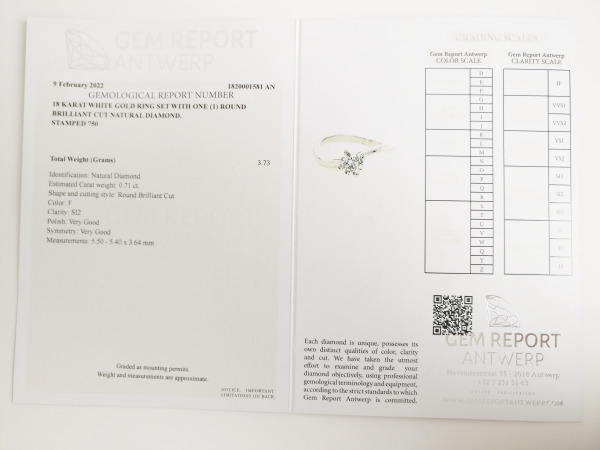 0.71ct Diamond Ring – foto 7 – kavel bij XL Auctions