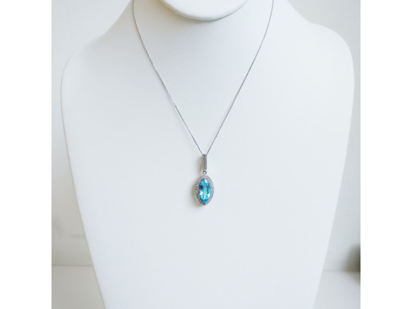 5.22ct Topaz and Diamond Necklace with pendant – foto 3 – kavel bij XL Auctions