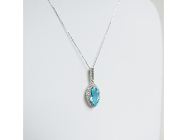 5.22ct Topaz and Diamond Necklace with pendant – foto 4 – kavel bij XL Auctions