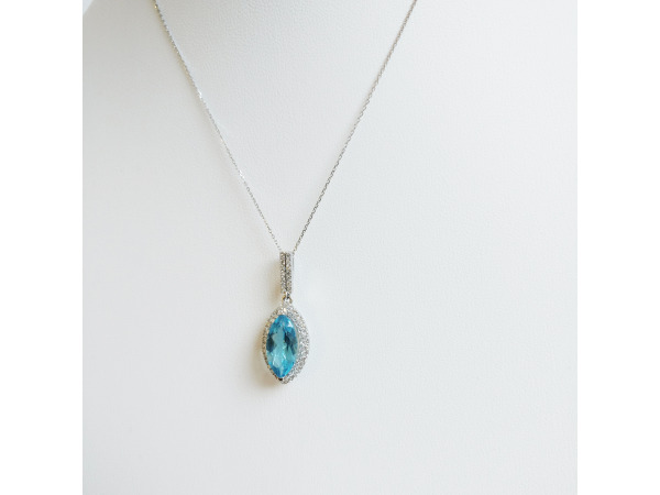 5.22ct Topaz and Diamond Necklace with pendant – foto 5 – kavel bij XL Auctions